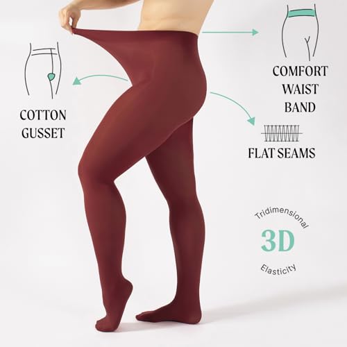 Image of CALZITALY Opaque Colour Tights - 80 DEN Thick Tights, Microfiber Pantyhose, S - 4XL Available in Plus size - Italian Hosiery