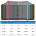 Trampoline Net, 15ft Premium Round Trampoline Netting Replacement, UV-Resistant, Weather-Resistant, Breathable, Durable (Not Include Poles)