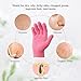 Evridwear Exfoliating Glove Shower Gloves Exfoliate Dead Skin for Dry Sensitive Skin No Irritation with Hanging Loop (Hot Pink Deep Exfoliation)