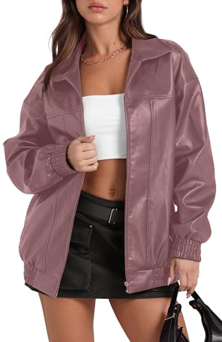 Sampeel Leather Jacket Women Faux Baggy Vintage Trendy Coats 2025