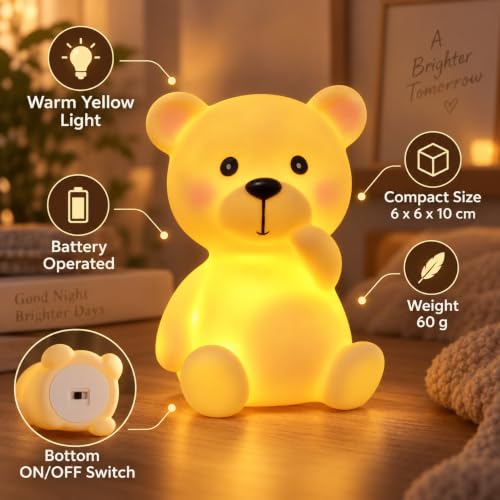 Image of Cute Dog Night Light Lamp Battery Operated Table and Desk Decorations Gift (Dog)