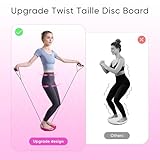 Waist Twisting Disc, Waist Whisper Body Shaping Waist Twisting Board Waist twister With Drawstring and Massage Foot Sole Home Slimming Fitness Equipment For Women Weight Loss/Cardio Exercise (Pink) - Image 3
