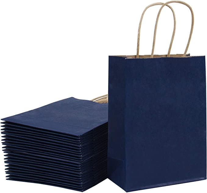 RanGit Bhumi-Gift Bags, Blue Paper Bags 25Pcs 8X4X10 Inch-Return Gift Bag, Events, Festivals, Party-Small Craft Totes-Paper Carry Bags Gift Covers (Blue) (Pack of 25) (B0B9K8N178) Amazon Price History, Amazon Price Tracker