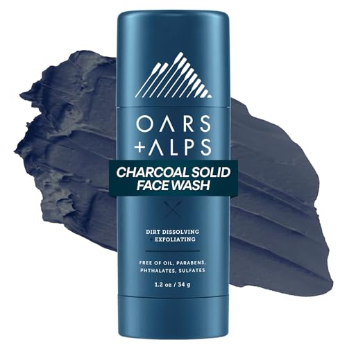 Oars + Alps Exfoliating Face Wash Stick, 2-in-1 Facial Cleanser