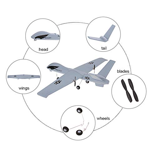 Goolrc Z51 Predator Rc Plane, 2.4Ghz 2 Channels Remote Control Airplane With 3-Axis Gyro, Foam Hand Throwing Rc Aircraft Glider With 660Mm Wingspan, Diy Kit Toys For Kids Beginners #TOP4