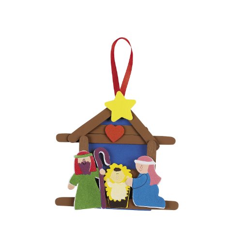 Nativity Craft Stick Ornament Craft Kit (Makes 12)