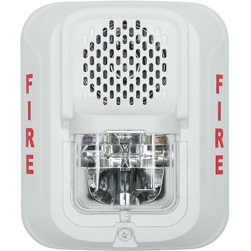 System Sensor P2WL-LF L-Series Indoor Selectable Output Low Frequency Sounder Strobe, 2-Wire, Wall Mount, FIRE Marking, White