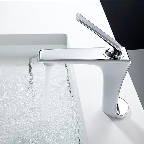 Robinet d'eau de salle de bains mitigeur eau chaude et froide en laiton standard G1/2 - 6