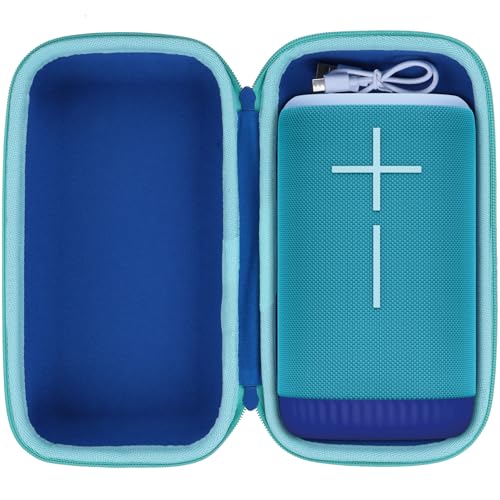 Lebakort Storage Case Compatible with Ultimate Ears UE EVERBOOM Portable Speaker (Blue + Teal Case)