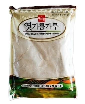 Wang Fine Malt Flour, Farine De Malt, Korean Baking Ingredient, 16 oz 1 lb