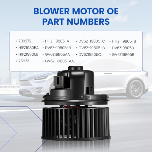 Image of HVAC Blower Motor 700272 Compatible with Ford C-Max 13-18, Escape 13-19, Focus 12-18, Transit Connect 14-18, 76973, DV6Z19805B, A /C Blower Motor Assembly
