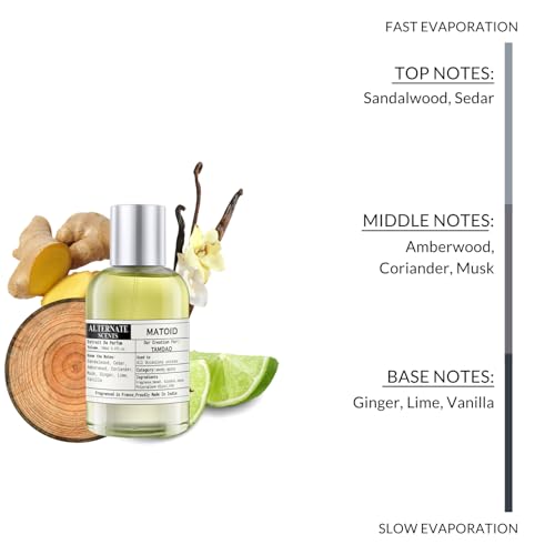 Image of Alternate Scents Matoid Long Lasting 100ml Perfume For Men& Women |Strong& long Lasting with 30% Oil Concentration|Woody Sandalwood Musk | Fragrance From France | Made In India|