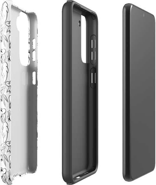 Skinit Pro Phone Case Compatible with Galaxy S21 FE - Officially Licensed Looney Tunes Looney Squad Black and White Grid Design
