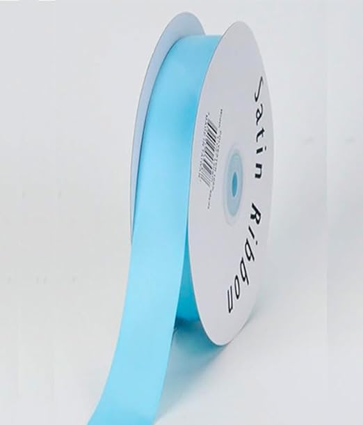 7/8" Inch Single face Satin Ribbon 100 Yard Spool (Light Blue)