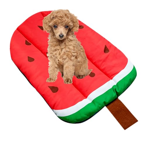 alfyng Pet Dog Pad, Pet Cat Puppy Portable Washable Mat Cute Fruit Pattern Mat Cushion Pad Summer Bed Sleeping Mattress Cushions Dogs Seat (Watermelon)