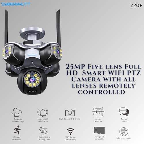 Image of XUGA Cybernautt Z20F 25MP 5 Lens WiFi Camera | Ultra high resolution 25MP 5-lens system provides unmatched coverage. Built-in smart wireless WiFi connectivity for homes.