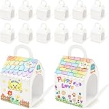 80UncleKimby 28Pcs Dog House Party Favors Boxes Foldable DIY Crafts for Puppy Party Pet Adoption Birthday Classroom Bulk