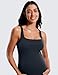 CRZ YOGA Women Butterluxe Sleeveless Tank Maternity Dress Split Ruched Pregnancy Square Neck Bodycon Casual Baby Shower True Navy Small