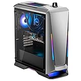 Segotep M600 Mid-Tower ATX Gaming PC Case w/Fantasy ARGB Skylight & ARGB Front Panel, Separate Magnetic Power Switch, USB 3.0 Tempered Glass Phantom Black Computer Case