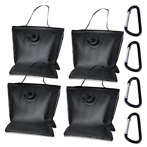 4 Packs Heavy Duty Water Saddlebag Design Sandbag For Photography Empty Water Weight Bags For Photo Video Studio Stand Light Stand Backyard Outdoor Patio Sports(Gray) (Black) #TOP1