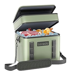 Lisa Lunch Soft Cooler 20/36 Can, Insulated Bag Portable Ice Chest Box for Lunch, Beach, Drink, Beverage, Travel, Camping, Picnic, Car, Trips, Cooler Leak-Proof