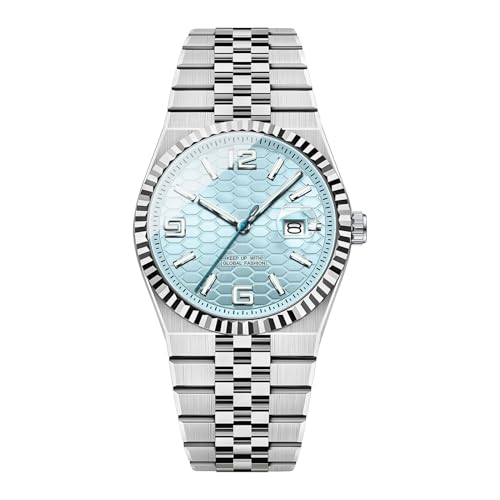 Relojes para hombre, correa ajustable, accesorio de moda, reloj deportivo para hombre, para amigos, familia, padre, novio, interior, exterior, hogar, casual, diario, azul, Refer to description