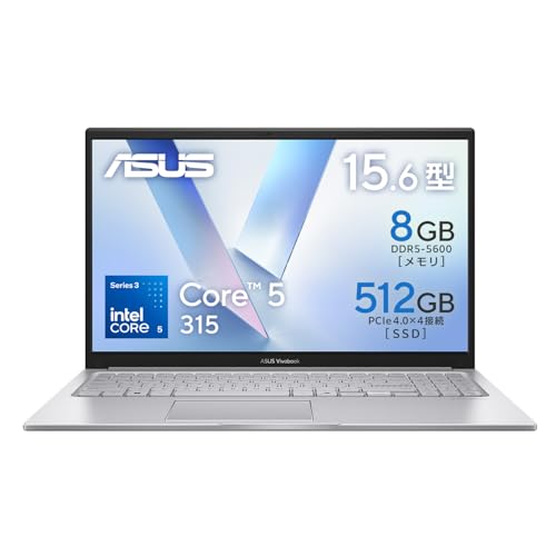 �yAmazon.co.jp����z ASUS �m�[�g�p�\�R�� Vivobook 15 X1504MA 15.6�C���` �C���e�� Core 5 315 ������ 8GB SSD 512GB Windows 11 �d�� 1.7kg �o�b�e���[�쓮 10.7���� W