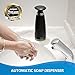 SVAVO Automatic Soap Dispenser, 12oz / 350ml Battery Operated Touchless Soap Dispensers with Adjustable Soap Volume Infrared Sensor Countertop Auto Soap Container for Home School Kitchen, Black