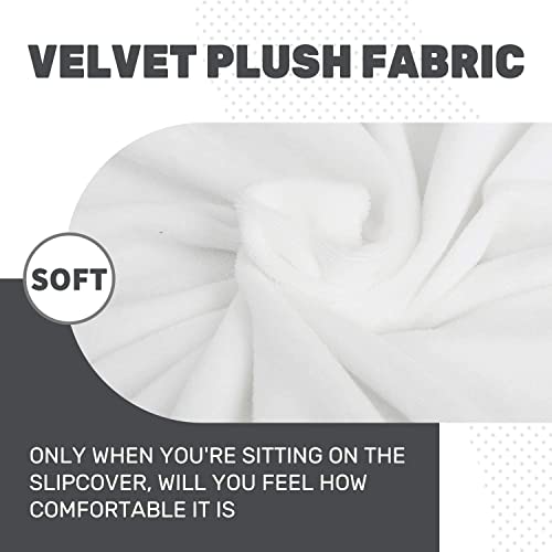 XINEAGE 1 Piece Velvet Chair Slipcovers for Living Room High Stretch Chair Covers with Arms Anti Slip Pets Friendly Couch Sofa Armchair Cover Furniture Protector (1 Seater - Image 4