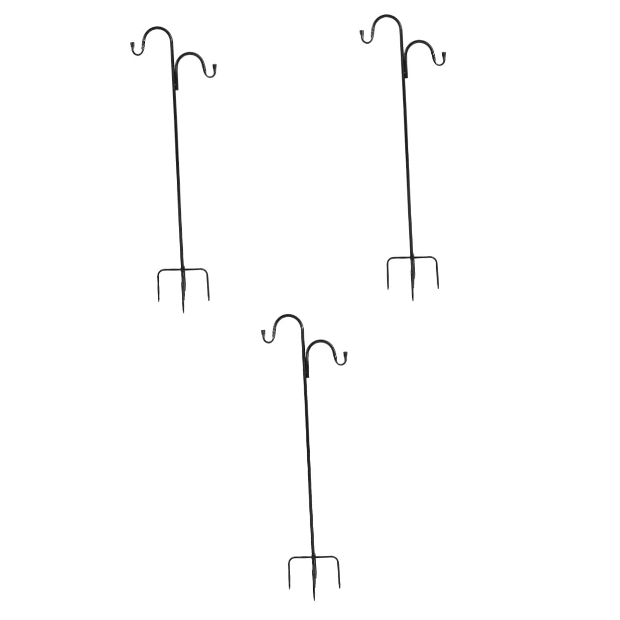 3 Pcs Shepherd Hook Outdoor Iron Hook Rack-image-30
