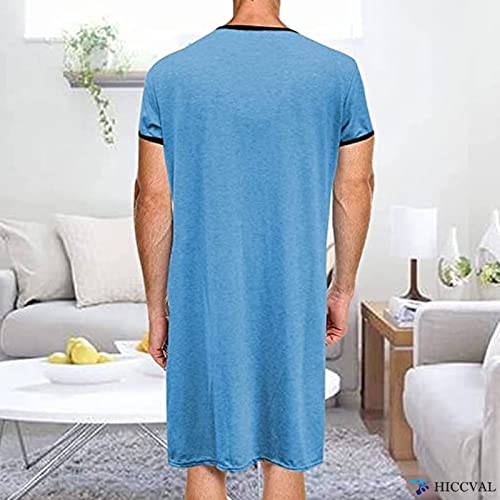 Camisola Masculina De Manga Curta Camisola Para Dormir Vestidos De Pijama Tamanho Grande Roupa De Do