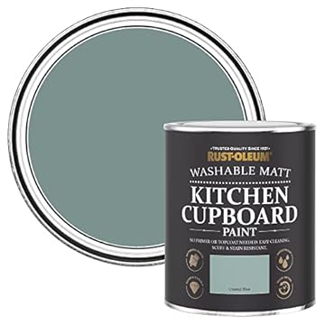Rust-Oleum Blue Kitchen Cupboard Paint in Matt Finish - Coastal Blue 750ml