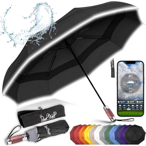 Royal Walk Windproof Folding Travel Umbrella Cover