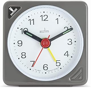 Acctim "Ingot Travel Alarm Clock, Silver, Mini