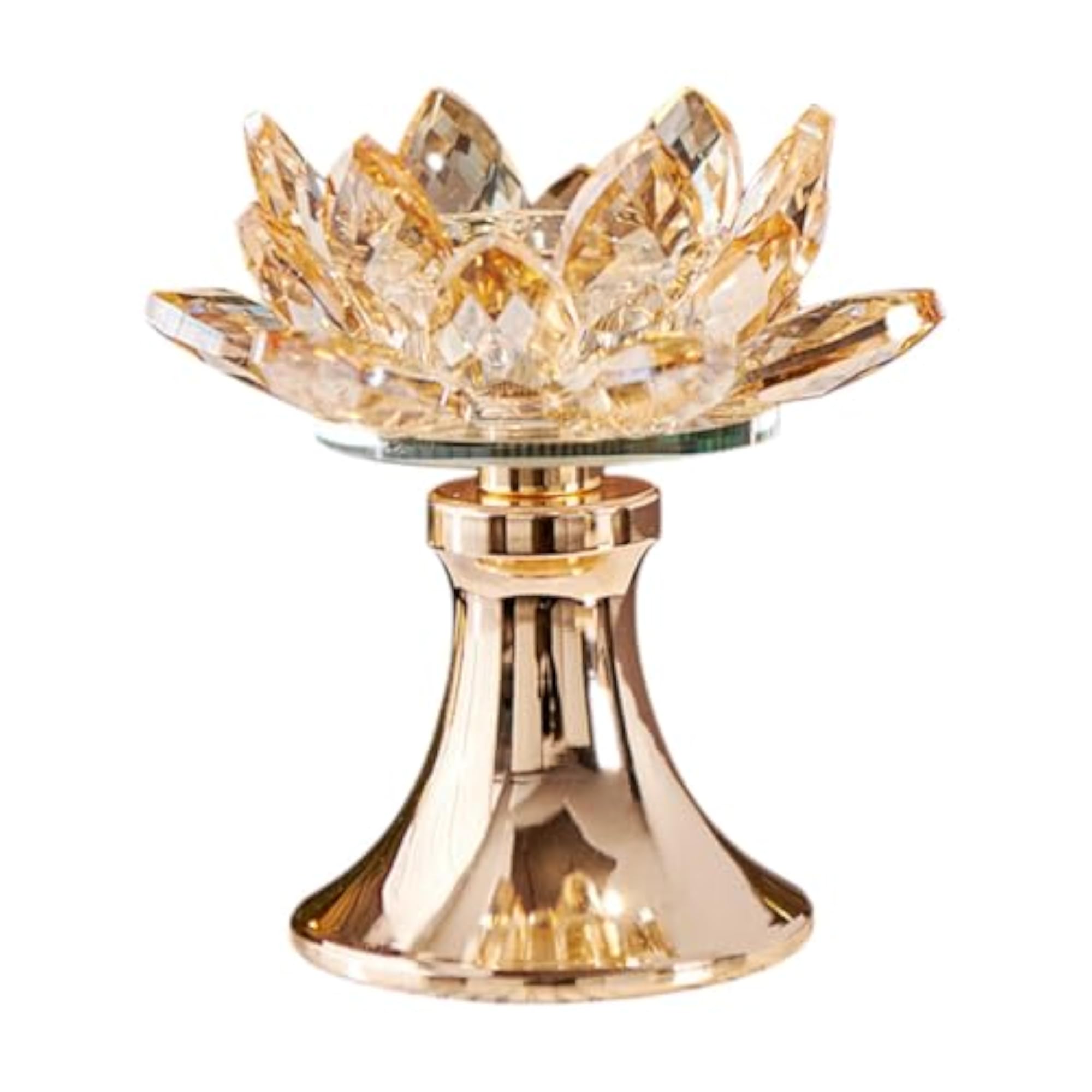 Decorative Lotus Candle Holder Figurine Candelabra