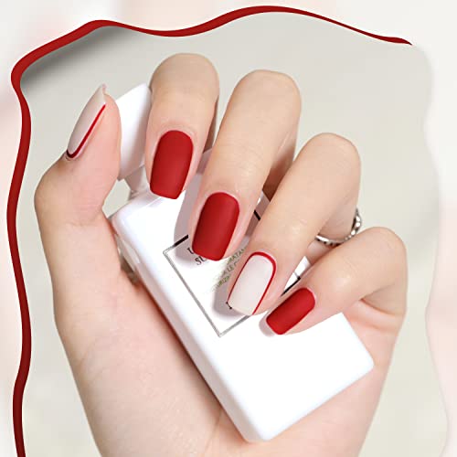 Gaoy Ruby Red Gel Nail Polish, 16Ml Soak Off Uv Light Cure Gel Polish For Nail Art Diy Manicure At Home, Color 1154 #TOP2