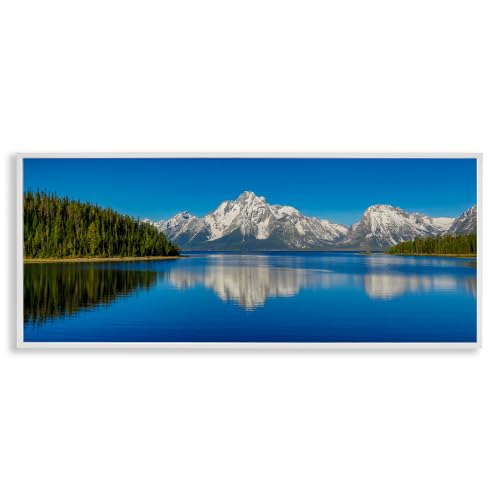 Stupell Industries Snowcapped Mountains Clear Lake Reflection Panoramic Scenery, Design by Daniel Sproul