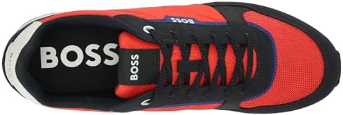 BOSS Men's Kai Retro Style Low Profile Sneaker, Electric Red/Navy, 10 | Image 4
