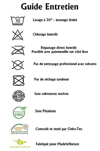 Sous nappe rectangle protection de table MadeInNature blanc 150x300 cm - 8
