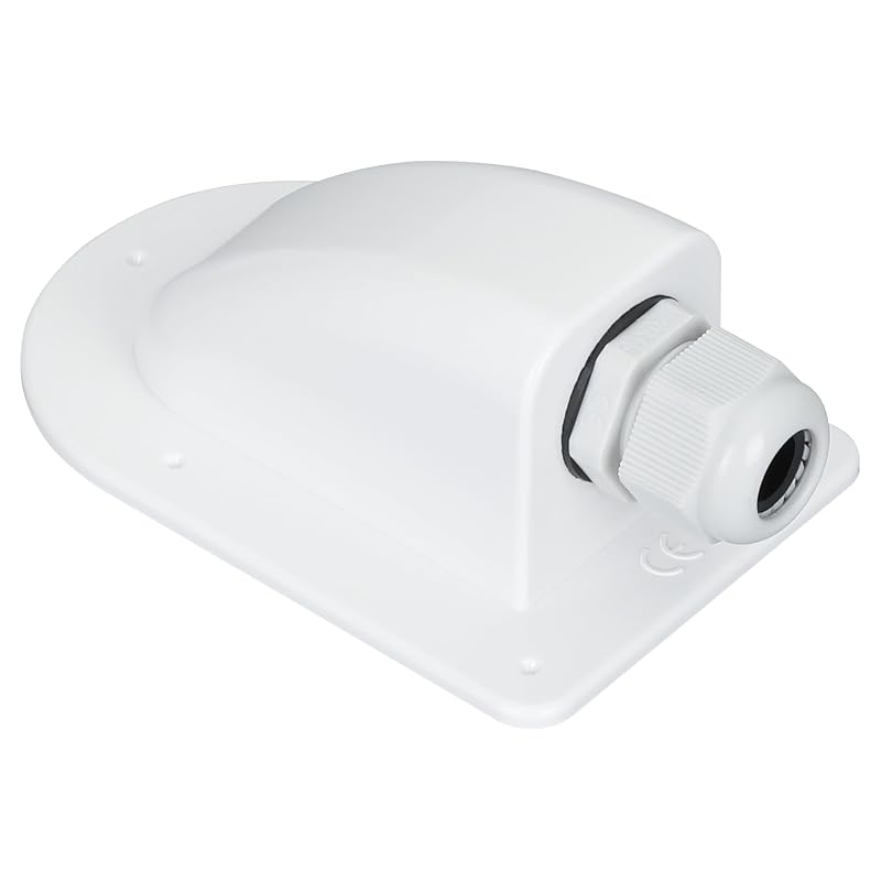 Passa-cabo solar de ABS com vedação IP68 para cabos de 6 a 12 mm TOMSHIELE, branco, pacote com 1