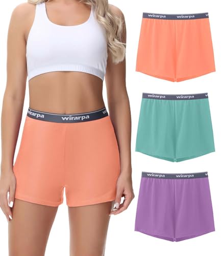 wirarpa Pantalon Pijama Mujer Pantalones Cortos Mujer Algodón Partes de Abajo de Pijamas para Mujer Paquete de 3 Multicolor Talla S