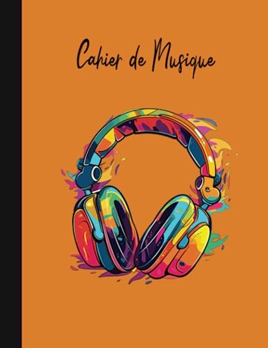 Cahier de Musique: 17 x 22 cm Petit format, 48 pages | Carnet de partition vierge 10 portées pour composition et solfège | Pour fille et garçon