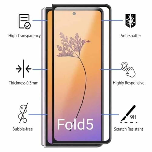 Image of TechTrendz 5D Anti Scratch Shockproof Tempered Glass Screen Protector Compatible With Samsung Galaxy Z Fold 5 5G (2023) (Pack Of 1)