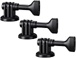JJC Adaptateur de montage de trépied 1/4 élégant pour GoPro Allez. Pro Héros 13 12 11 10 9 8 7 6 5, DJI Action Osmo 4 3, AKASO, Insta360 Ace Pro et d'autres caméras d'action sur standard 1/4"-20 Tripod Selfie Stick Monopod