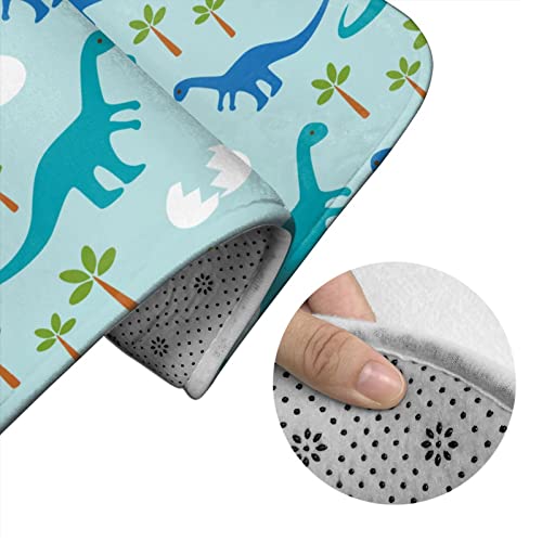 SHEYZYLTD Badematte + Konturmatte + Toilettendeckelbezug Niedliche Anime Dinosaurier 3 Stück Badematte Set, mit rutschfester Klebeunterseite – Bild 6