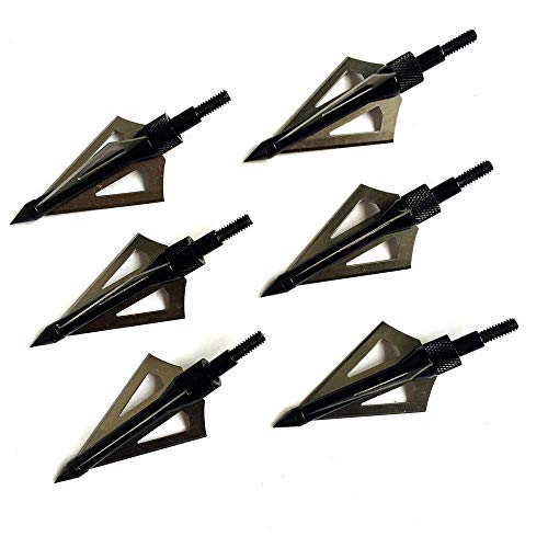 Hunting Broadheads, 3 Blades Archery Broadheads Screw-in Arrow Tips Compatible with Crossbow