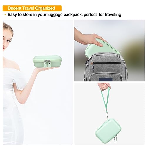 Image of Elonbo Carrying Case for Digital Camera, Camera Hard Travel Bag, Rose Green+ Green