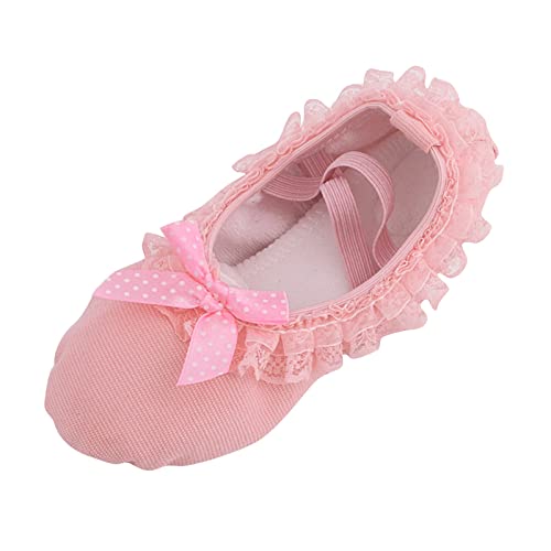 Ballet Pointe Shoes Girls Ballerina Shoes Canvas Ballet Shoes Toddler Girls Ballet Slippers No-Tie Kids Dance