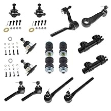 Replacement Ball Joint Suspension Kit with Tie Rods - Front - 14 Piece Set - fits 1998-2001 GMC Jimmy 4WD