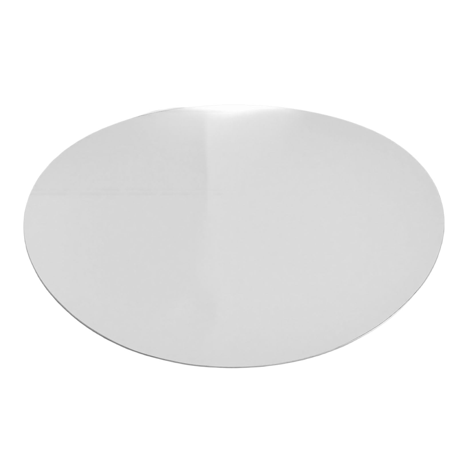 Bandeja para Servir de Metal, Bandeja para Servir de Lujo Pulida con Espejo de Acero Inoxidable 304, Plato Redondo Plateado Multiusos para Postre con Tapete Antideslizante para Joyas, Velas,